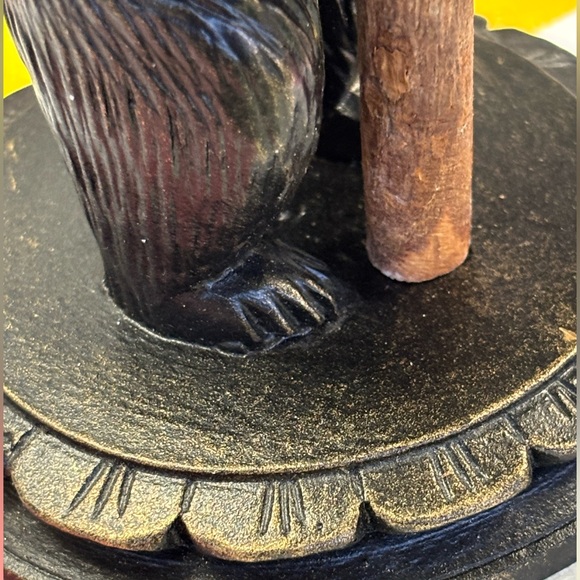 Estate Black Forest Bear Pencil Holder Vintage/Antique - Picture 12 of 13